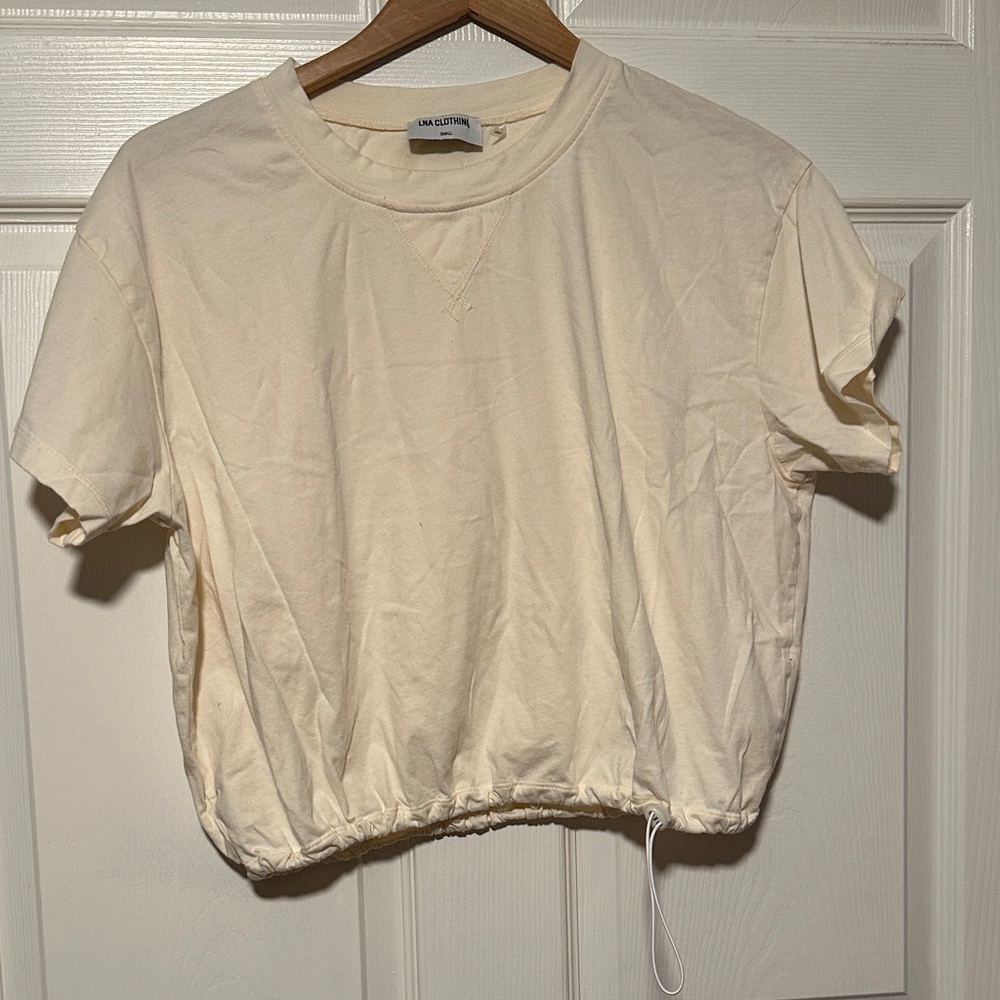 Casual Cream Crop Top LNA Clothing S